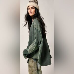 Free People One Blake Thermal Evergreen Large